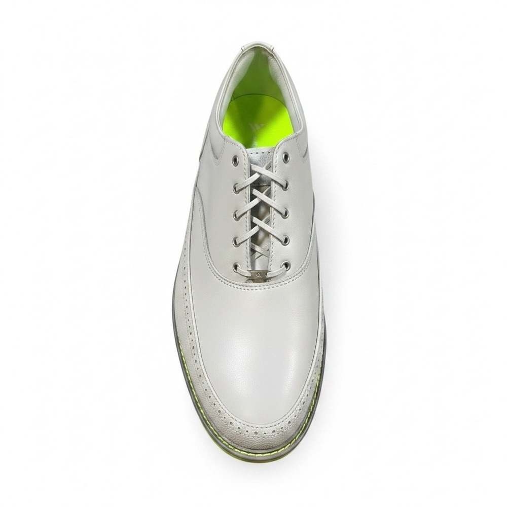 Adidas MC80 Spikeless Men's Oxford Golf Shoes (12 / White $ Neon Yellow)